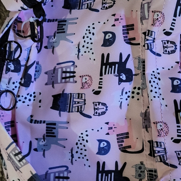 Cat print backpack all over print cats multicolored new - Picture 2 of 5